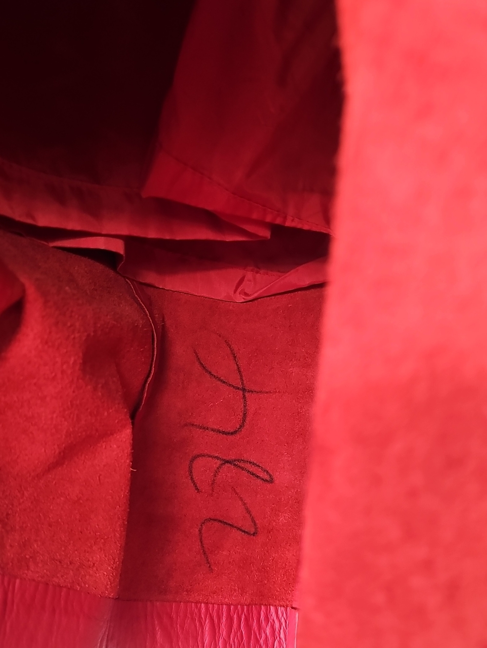 Wilson's Strapless Red 100% Leather Sweetheart Neckline Smocked Back Dress Y2K - Picture 10 of 14